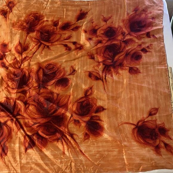 29” x 29” scarf orange rust - Picture 4 of 7